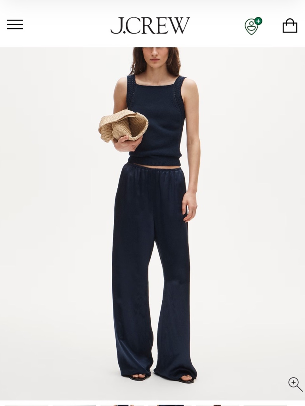 J.Crew Tall Cosmo Pant in Navy & Tall HighWaist Flare Twill Pant in Sunlit Olive